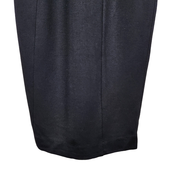 Calvin Klein Black Ruffled Zipper Floral Rose Shealth Dress LBD Women's Size 2 - Picture 3 of 12